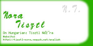 nora tisztl business card